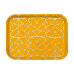 Orla Kiely Small Linear Stem Tray, Sunshine Yellow